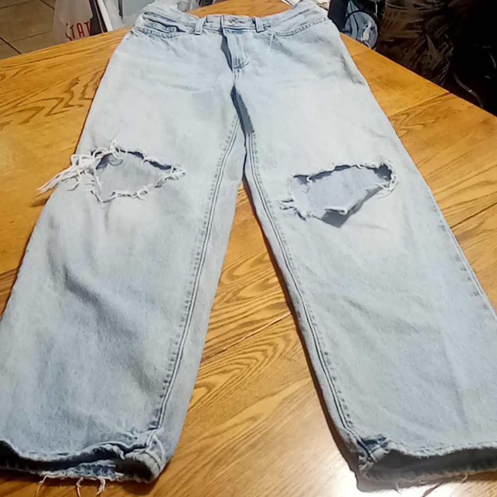 UNIVERSAL THREAD Jeans Womens 6 BLUE 90s BAGGY Ripped Distressed Preowned